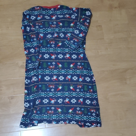 Hanna Andersson Red and Blue Holiday Pajama Dress - Picture 2 of 3